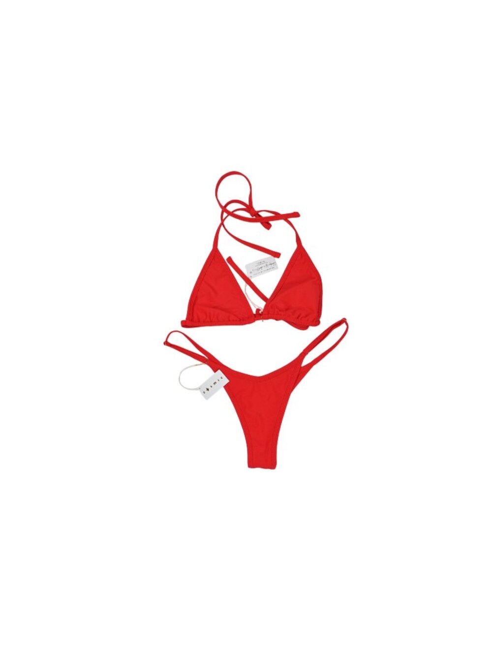 Cosmic Palms Nova Top & Amber Bottom Bikini Set in Scarlett